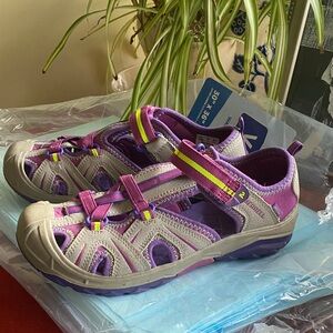 Merrell Kids Unisex Hydro Sandal Kids' Vibrant Purple and Tan Water Shoes